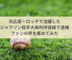 【なぜ広島で逮捕されたのか?】-ファンの声を集めてみた- 元広島・ロッテで活躍のジャクソン投手逮捕